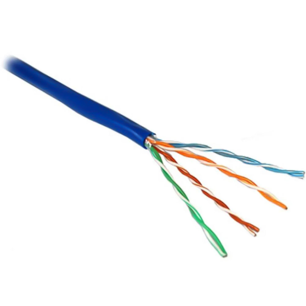 Metro de Cabo de Rede Cat6 Utp 4p 100% Cobre WEC Azul